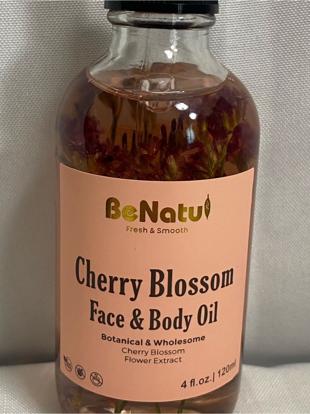 🌸 BeNatu Cherry Blossom Face & Body Oil – 4 oz 🌸